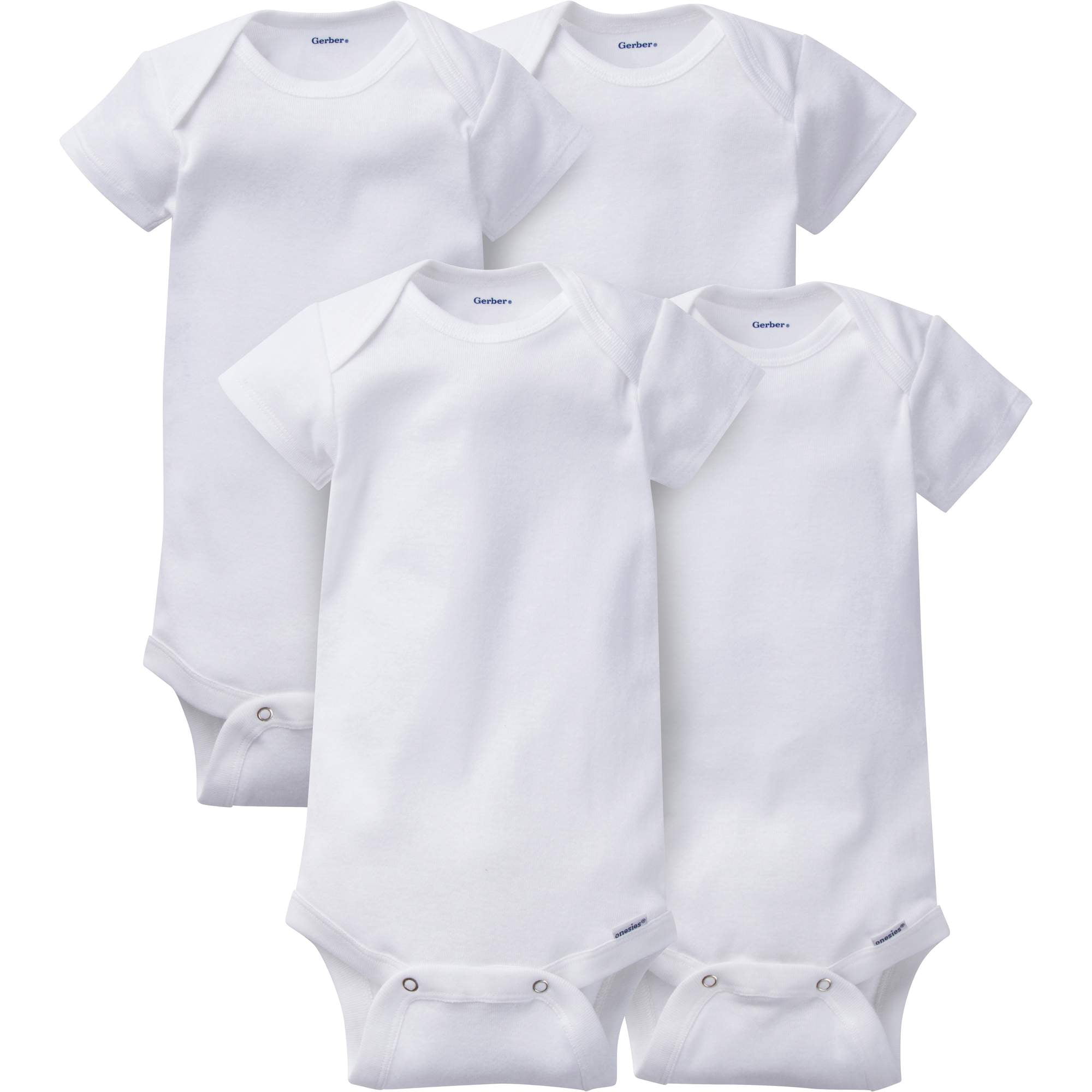 Gerber Gerber Newborn Baby Onesies Brand Organic Short Sleeve Bodysuits, 4pack