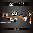 thumbnail image 2 of Attack Graphics Custom Fury Complete Bike Graphics Kit for KTM 250 SX 2009, 2 of 3
