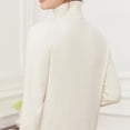 thumbnail image 5 of Suéter de cuello alto medio para mujer, jersey básico vintage de punto liso, informal, ajustado, para otoño e invierno, 5 of 5
