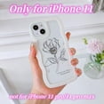 thumbnail image 3 of Compatible with iPhone 11 Case Clear with Floral Design for Women Girls,Aesthetic Cute Wavy Flowers Soft Shockproof Cell Phone Cover for iPhone 11 6.1 Inch (Rose/White), 3 of 9