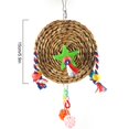 thumbnail image 3 of Parrot Chewing Toy Round Grass Woven Hanging Bird Chew Toy Parrot Rattan Ball, 3 of 10