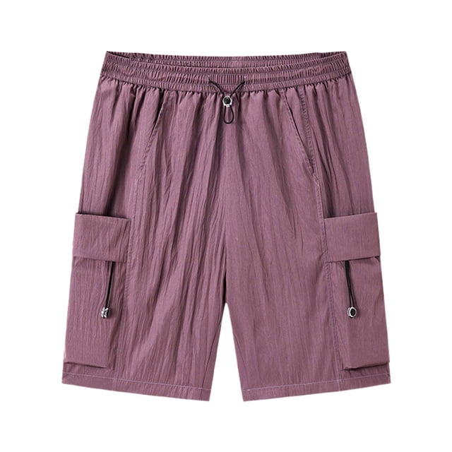 Pantalones cortos informales para hombre con múltiples bolsillos: transpirables, para el trabajo, actividades al aire libre, corte holgado