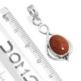 thumbnail image 2 of 925 Sterling Silver Pendant For Chain Necklace For Women Brown Gold Sunstone Gemstone Silver Pendant Elegant Silver Pendant New Year Gift For Mom Gemstone 925 Silver Jewelry, 2 of 3