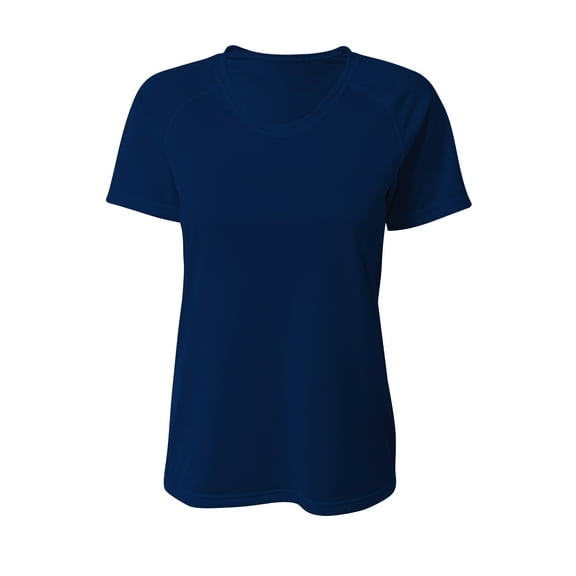 A4 NW3393 Womens SureColor Short Sleeve Cationic Tee - Navy - S