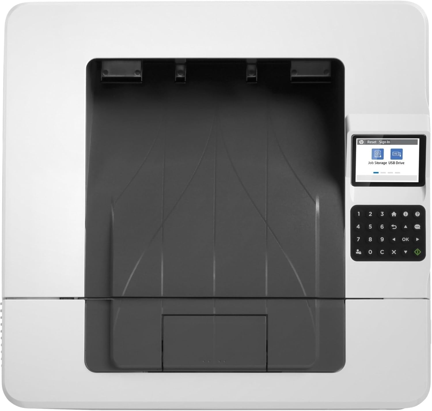 HP LaserJet Enterprise M406dn Monochrome Printer with built-in Ethernet & 2-sided printing (3PZ15A), white