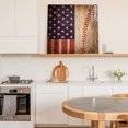 thumbnail image 6 of American Flag Vintage Wall Art Painting on Canvas, Farmhouse Baseball Blue Red Canvas Art Home Prints Wall Art Framed Modern Artwork for Living Room Bedroom Wall Decor 12x12in, 6 of 9