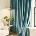 thumbnail image 4 of Heavyweight Velvet Curtains - Thermal Insulated Grommet Drapes, Set of 2, Soundproof Room Darkening for Living Room & Bedroom, 4 of 5