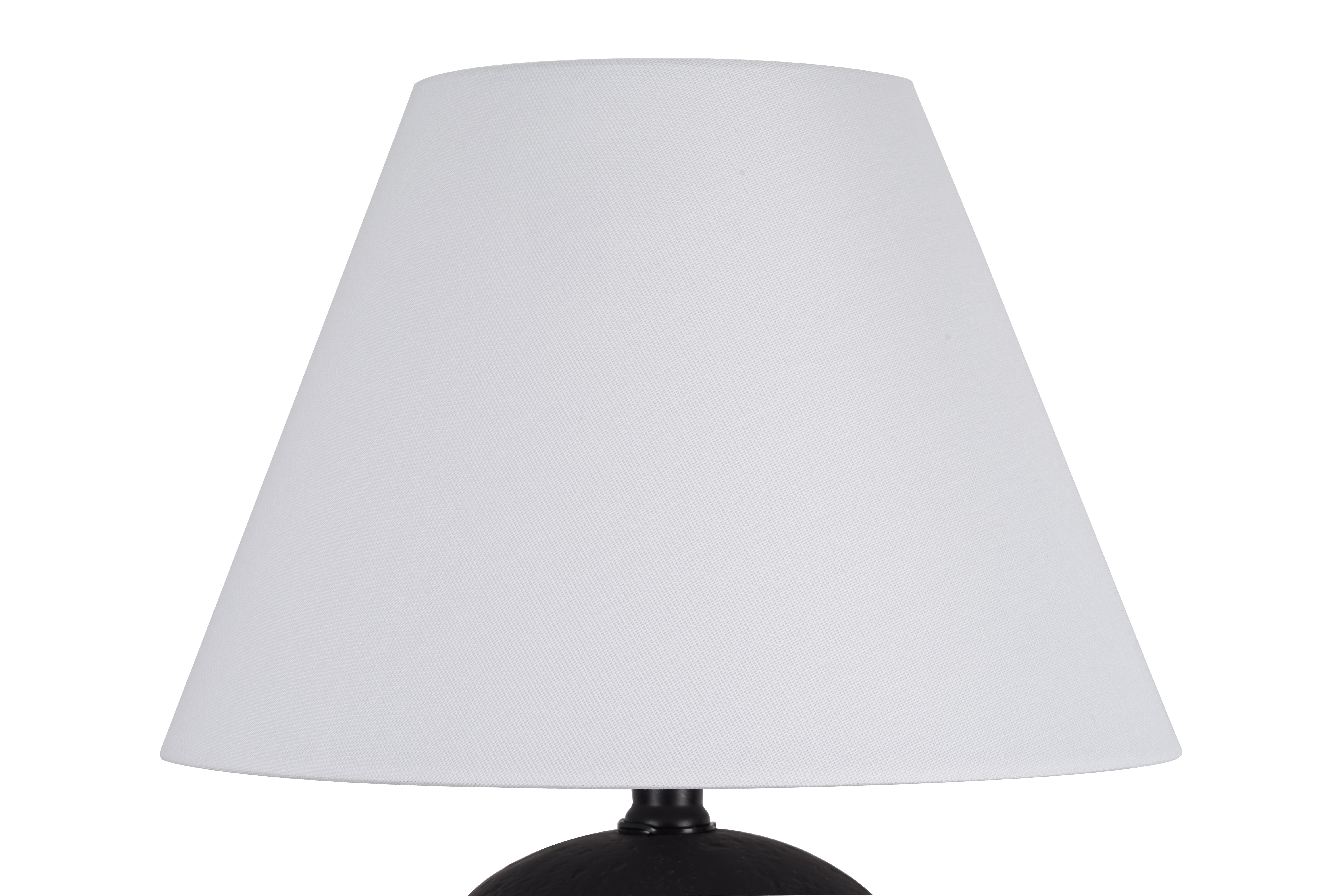 Better Homes & Gardens 18"H Ceramic Urn Style Table Lamp, Matte Black Finish, with White Linen Empire Shade