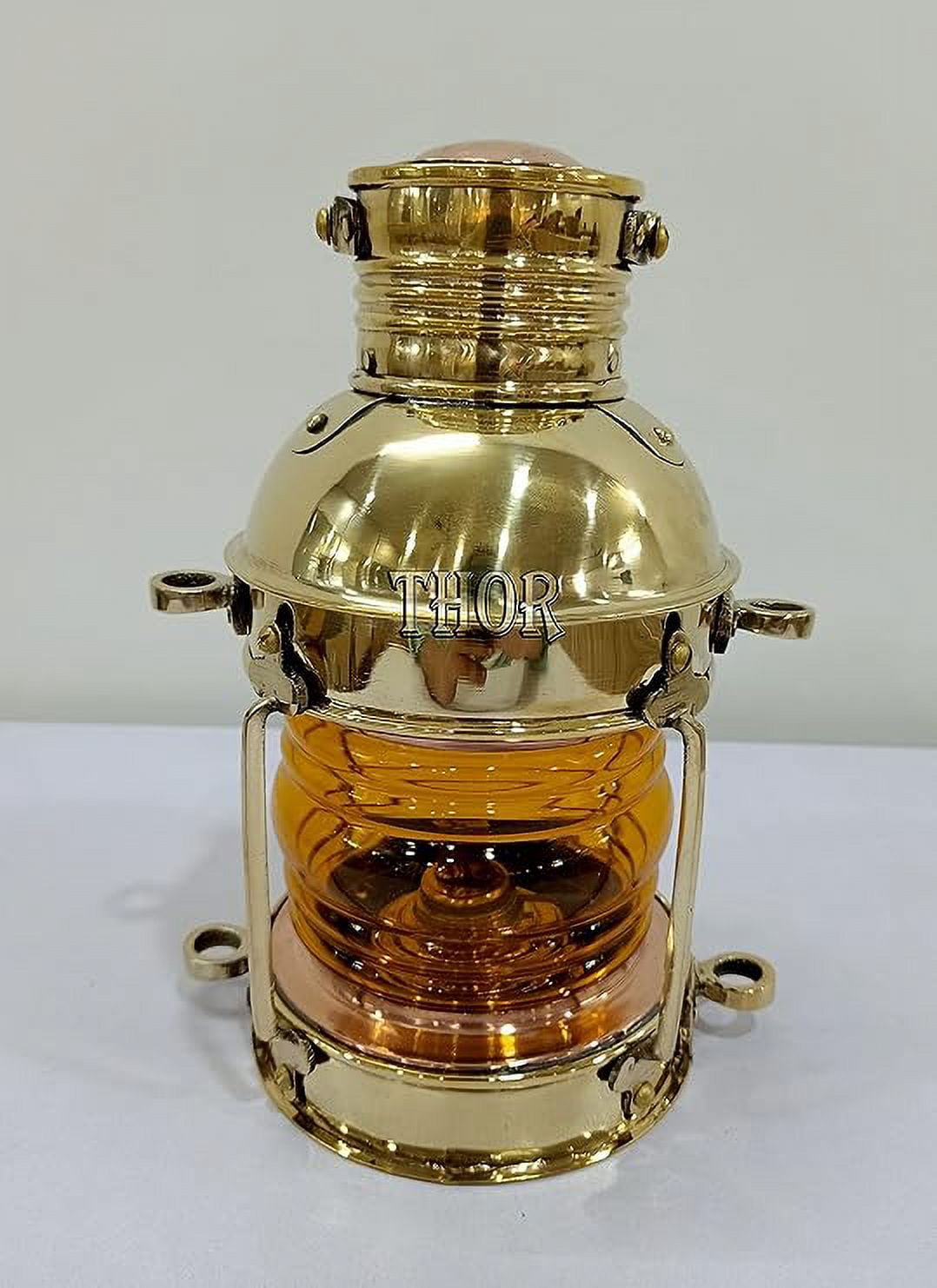 Oil Lamp Lantern Vintage Yellow Glass Clear Oil Lamps for Indoor Use Home Decor Lighting Yellow Glass Kerosene Lamp Rustic Classic Old Oil Lantern Antique Chamber Hurricane Lamp