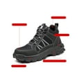 thumbnail image 4 of Frontwalk Women Protection Boot Lace Up Work Shoes Steel Toe Safety Shoe Construction Comfort Boots Men High Top Booties Black 8.5, 4 of 5