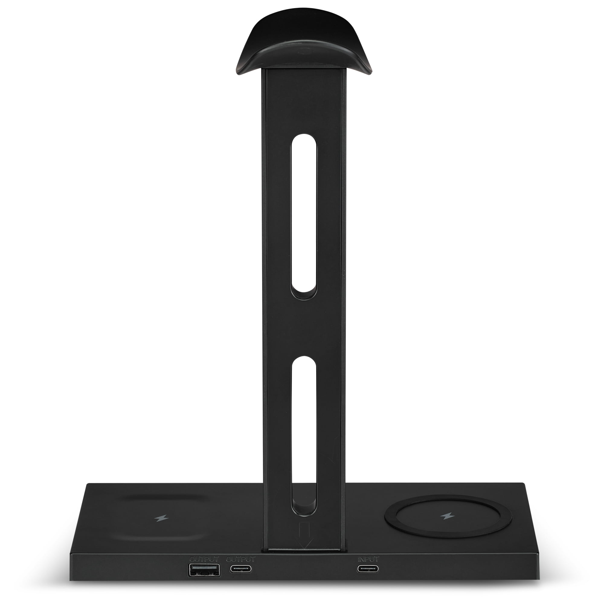 iLive 5-in-1 Headphone Stand with Wireless Charger, IAQST303B, Black