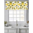 thumbnail image 4 of Summer Lemon Curtain Valances for Windows, Bee Green Botanical Yellow Fruits Kitchen Valance Window Treatment, Light Filtering Block Curtains for Bathroom/Bedroom/Living Room 42'' x 12'', 4 of 9
