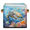 Multicolor 1, variant on CURLYOOT Nautical Sea Turtles Beach Theme 11 x 11 Inch Cube Storage Bin, Decorative Storage Cube Foldable Basket with Leather Handle, Fabric Bin for Closet Shelves Home Organizer