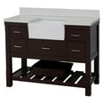 thumbnail image 5 of Charlotte 48" Farmhouse Bathroom Vanity with Chocolate Cabinet and Quartz Top, 5 of 7