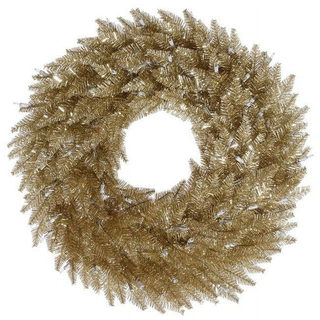 Vickerman K166436 Champagne Fir Wreath, 36 in.