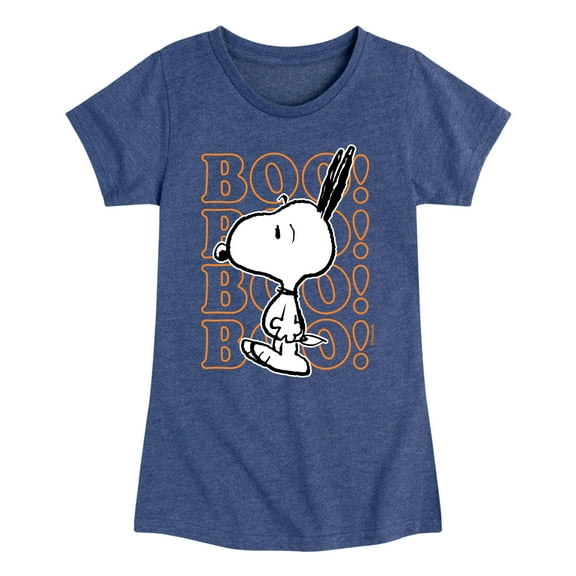 Peanuts - Boo Snoopy Scared - Toddler And Youth Girls Short Sleeve Graphic T-Shirt