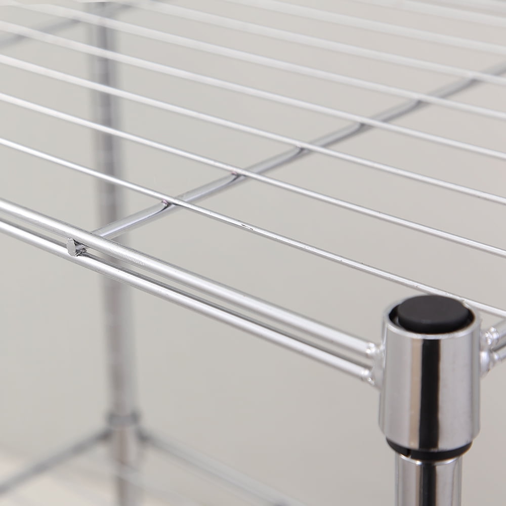 4 tier chorme wire shelving unit 12x18x39in