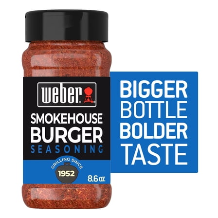 Weber Smokehouse Burger Seasoning, Smoky Burger Seasoning Blend, 8.6 oz