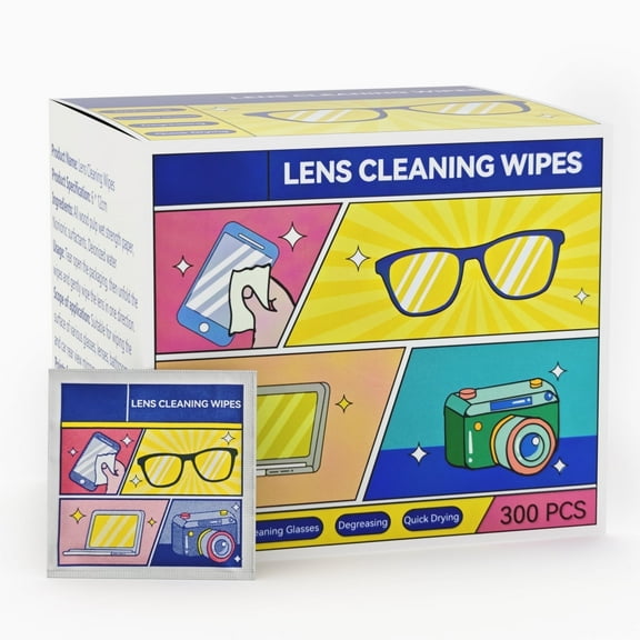 Torio Eyeglass Cleaning Wipes, 300 Count – Streak-Free Formula for Glasses, Phones, Tablets, Lenses – Safe, Eco-Friendly, Convenient