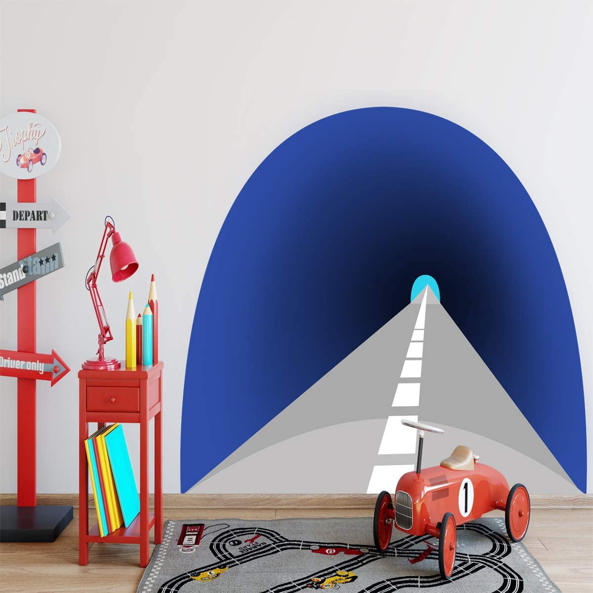 Cartoon Tunnel Wall Decal Sticker - Peel & Stick Kids Room Mural (24H X 24W, Removable Vinyl) - View #2