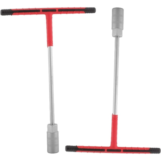 HUGFEGWE Rubber Coated T Handle 18mm Hex Hexagon Socket Wrench Spanner Tool 2 pcs CJB91-23725