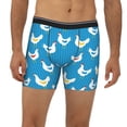 thumbnail image 2 of Men'S Boxer Briefs, Unique Cute Chicken Blue Soft And Breathable Mens Underwear Boxer Briefs With Widen Waist, 2 of 2