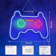 thumbnail image 2 of Letreros LED de neón para gamepad: decoración de pared regulable para salas de juegos, dormitorios y salas de estar. Regalos geniales para niños, niñas y adolescentes., 2 of 8