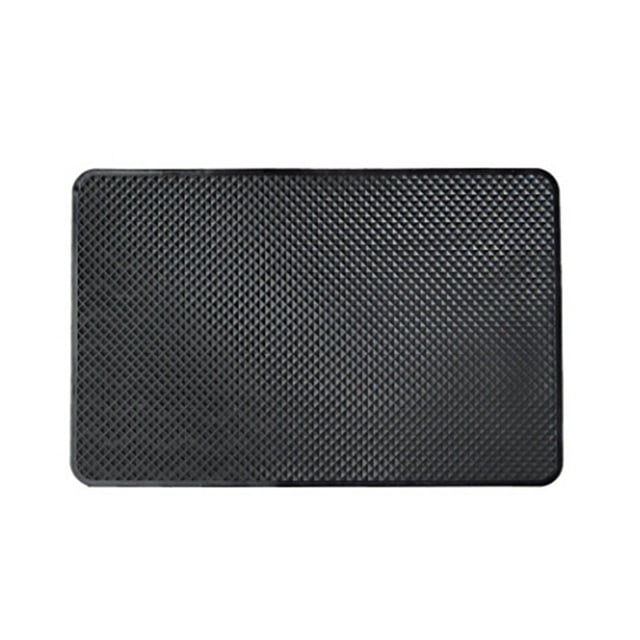Transemion Rectangular Car Dashboard Mobile Phone Tablet Anti- for slip Mat Resistant Ornaments Place PVC Pad Large black L 1Set