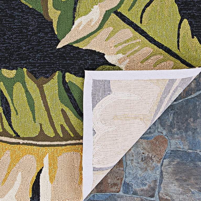 3' X 4' Green Damask Indoor Outdoor Area Rug 3' X 4' Green Damask Indoor Outdoor Area Rug