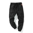 thumbnail image 1 of FOCUSNORM Pantalon Cargo Homme Couleur Unie, Coupe Ample Taille à Cordon, 1 of 9