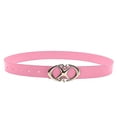 thumbnail image 2 of Only Moment Womens Belts for Jeans Star Buckle Aluminum Alloy Elastic Web Strap Belt with Flat Buckle for Jeans Pants Dresses Hot Pink,One Size, 2 of 5