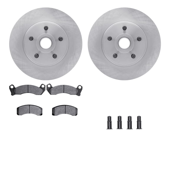 Dynamic Friction Company Front Brake Rotors with 5000 Advanced Brake Pads includes Hardware 6512-54281