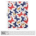 thumbnail image 4 of Fenyluxe Butterflies Pattern Soft Throw Blankets Flannel Bed Throw Cozy Lightweight Plush - All Seasons Usage - Excellent Hand Feel Blanket for Bed 60x80in, 4 of 6
