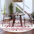 thumbnail image 3 of Pink Mother's Day Round Area Rug 6Ft Washable Circle Rugs for Bathroom Office, Watercolor Flowers Modern Polka Dot Striped Non-Slip Carpet Floor Mats Indoor Outdoor Carpet Runner Aesthetic Home Decor, 3 of 8