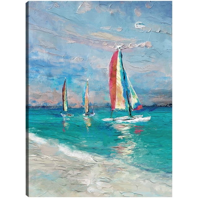 Cuadro Decorativo - Velas arcoiris Jr Impresión en canvas, estrechado