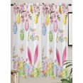 thumbnail image 5 of Happy Easter Living Room Curtains 2 Panel, Spring Watercolor Bunny Eggs Flower Branch Cafe Window Treatment, Extra Long Farmhouse Bedroom Bathroom Kitchen Curtains Drapes 104"x72", 5 of 6