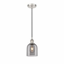 616-1P-PN-G558-6SM-Innovations Lighting-Bella - 1 Light Cord Hung Mini Pendant In Industrial Style-9.5 Inches Tall and 5.5 Inches Wide-Polished Nickel