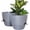 Grey With Speckles, variant on 10 inch Self Watering Planters, 2 Pack Large Plastic Plant Pots with Deep Reservior and High Drainage Holes for Indoor Outdoor Plants and Flowers, Speckled Grey
