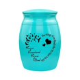 thumbnail image 1 of Mini Urne Commémorative en Alliage d'Aluminium Couvercle Fileté Urnes de Crémation pour Animaux de Compagnie Cendres Humaines Souvenir Boîte de Rangement Urne Funéraire Bleu-05 30x40mm, 1 of 5