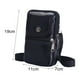 thumbnail image 3 of Bolsa de teléfono de cuero de vaca para hombres bandolera con cremallera de color sólido (Negro) Likrtyny Para Estrenar, 3 of 9