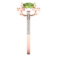 thumbnail image 3 of Clara Pucci 14K Rose Gold 1.8ct Peridot Solitaire with Accents Ring, 3 of 8
