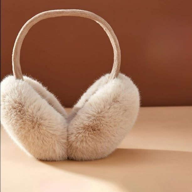 Cute Foldable Warm Earmuffs, Anti-freeze, Stylish, Beige