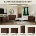 thumbnail image 6 of Winkalon Farmhouse 7 Drawer Dresser for Bedroom, 53.9 Inch Wide Modern Wood Chest of Drawers for Bedroom, Living Room, Cherry, 6 of 8