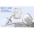 thumbnail image 5 of (with Safety Lock) Clear Case Compatible with Airpods 4 Cases 2024 Women, Cute Soft TPU Transparent AirPods 4th Generation Case iPods 4 Earbuds Case Girl Strawberries Keychain for Airpod iPod 4th Gen, 5 of 11