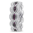 thumbnail image 3 of Everly Women's Created Sapphire and Created Ruby Sterling Silver Ring, 3 of 7