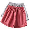 thumbnail image 6 of Lenpel Women's Sweat Shorts 2 Pc Casual Elastic Waist Drawstring Comfy Lounge Shorts Athletic Workout Shorts with Pockets, 6 of 6