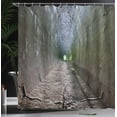 thumbnail image 4 of Ambesonne Brown Shower Curtain, Dungeon Old Side Tunnel, 69"Wx84"L, Brown, 4 of 5