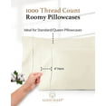 thumbnail image 4 of Good Sleep Bedding 1000 Thread Count 100% Egyptian Cotton Ivory Standard Size 20" x 30" Pillow Cases Set of 4, 4 of 7