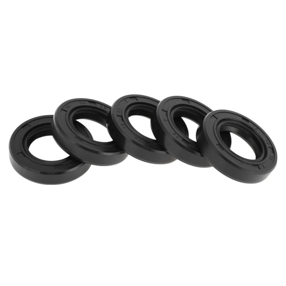 Sello de aceite universal TC de doble labio con resorte de acero Unique Bargains 19x32x7mm alta presión caucho NBR negro 5 Pcs