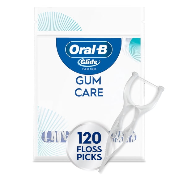 Oral-B Glide Gum Care Dental Floss Picks, Tension Control, 120 Picks